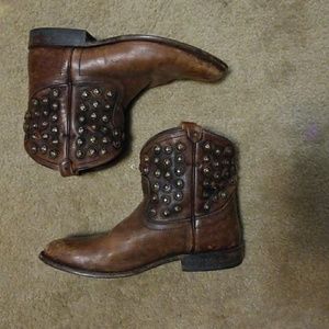 FRYE studded cowboy booties